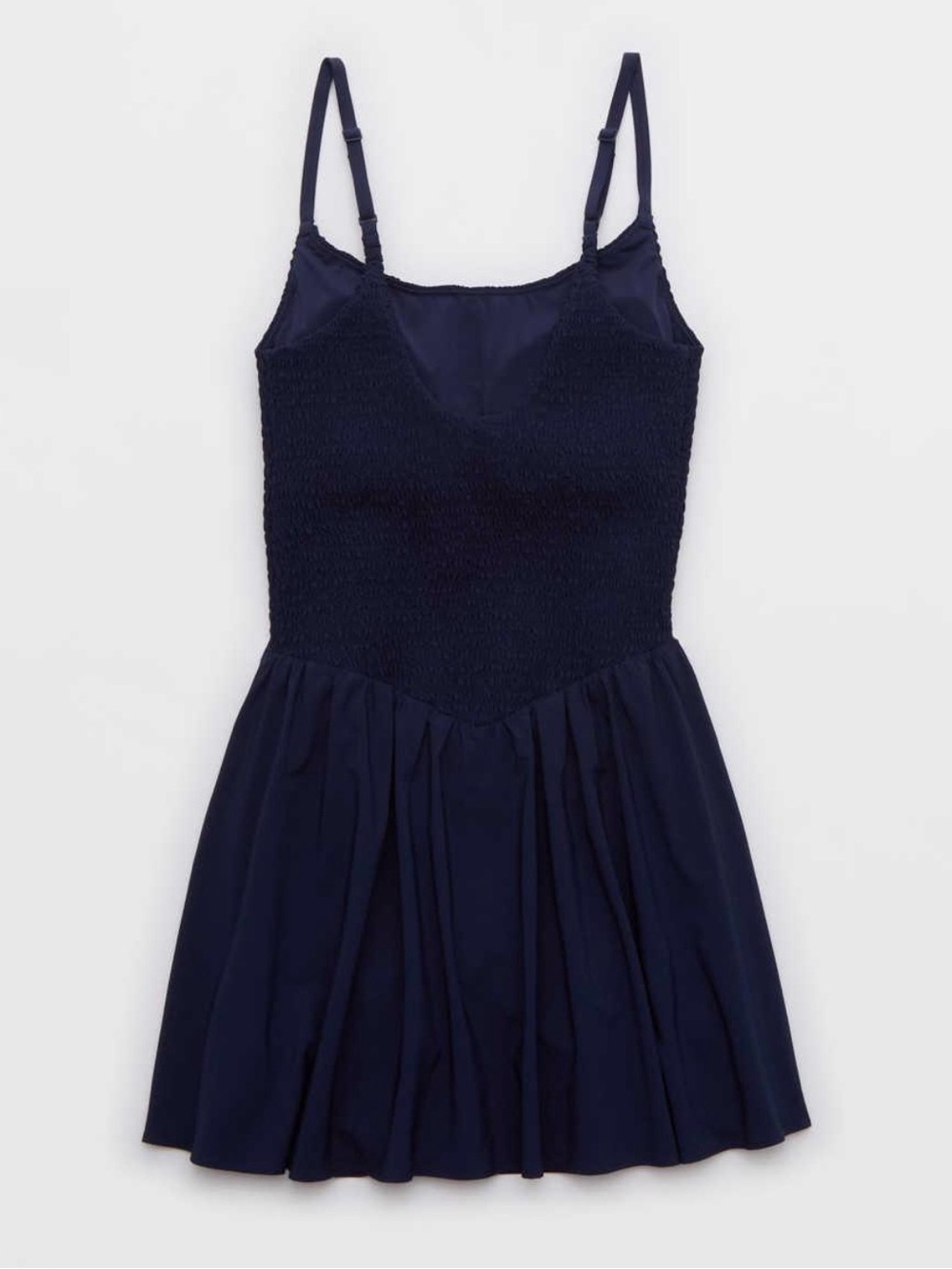 OFFLINE By Aerie Real Me Smocked Flowy Dress - Navy M - Picture 4 of 7
